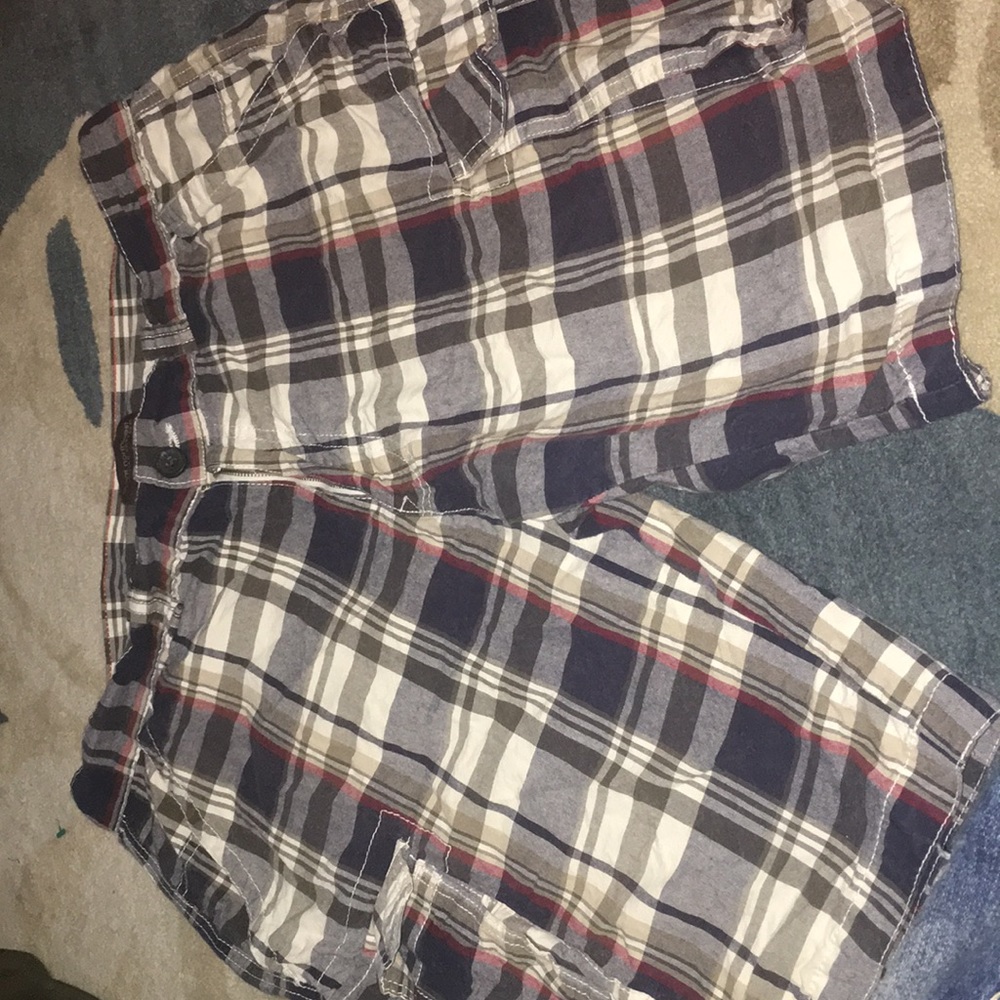 Men’s blue and white plaid shorts size 36